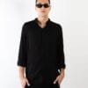 Camisa lino cuello mao